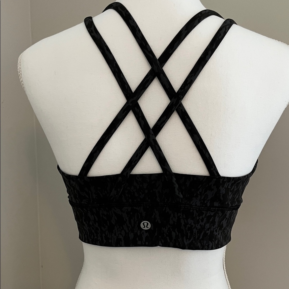 lululemon athletica Black Crisscross Strappy Sports Bra
